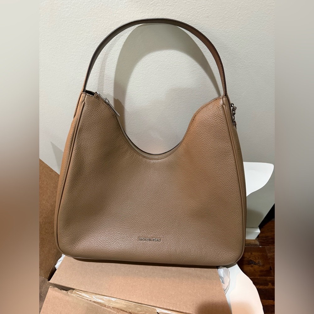 Michael Kors Caramel Pebbled Leather Hobo Bag